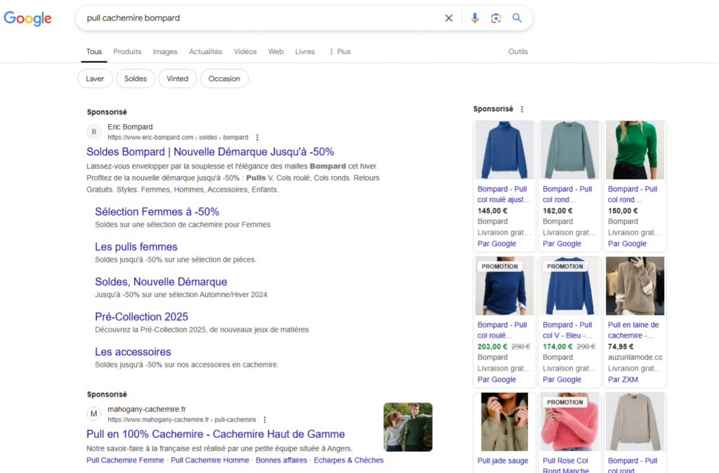 SERP "pull cachemire Bompard"