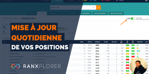 Mise à jour des résultats SEO au quotidien