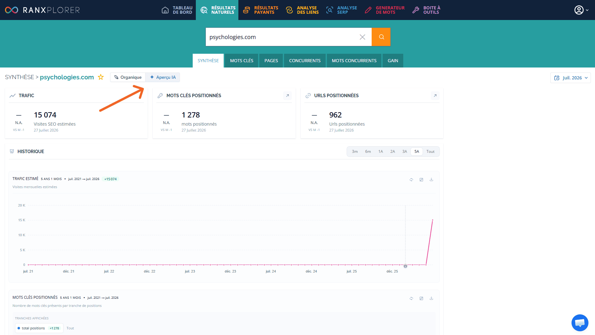 Synthèse des résultats IA Overview